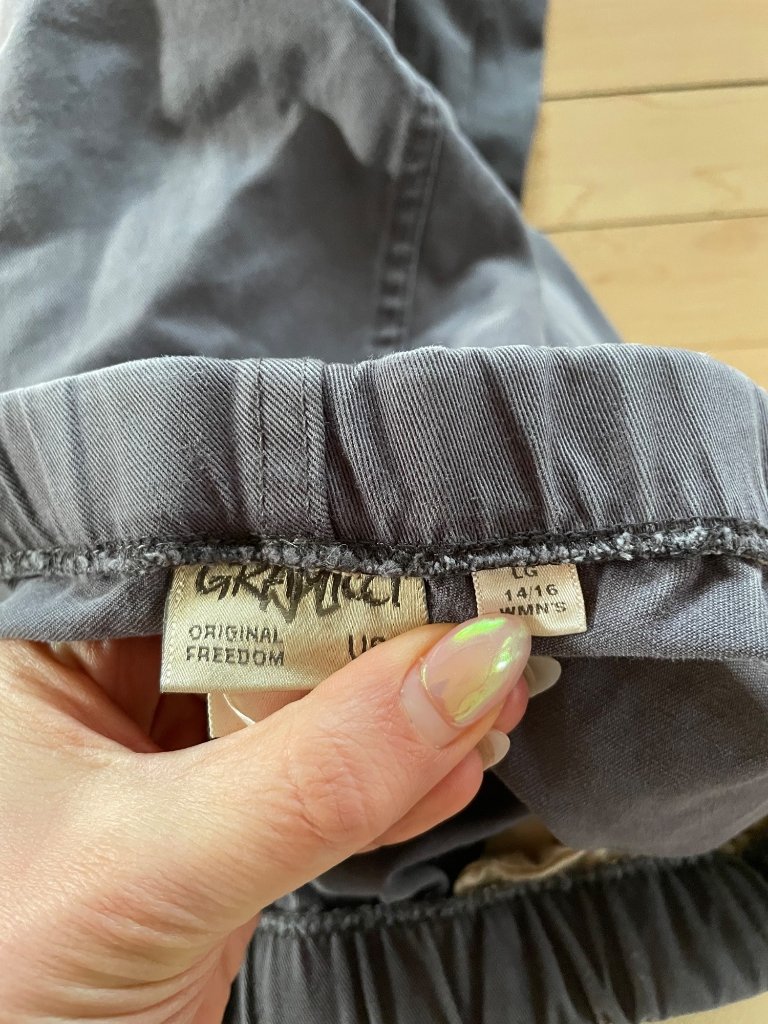 Vintage Gramicci Pants Womens L 14 16 Gray Belted 100% Cotton Gorpcore — image 3 of 8